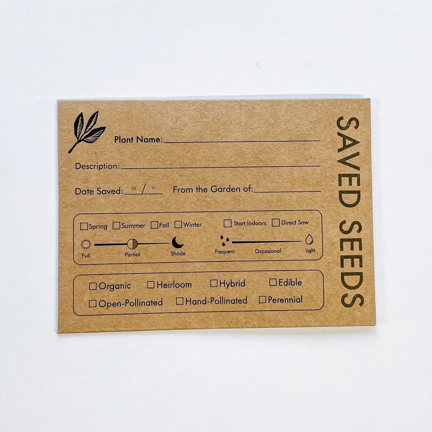 Saved Seeds Envelope