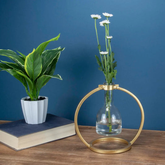 Small Gold Bud Vase
