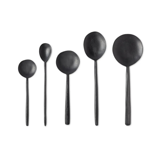 Ebonized Wood Spoon Ser