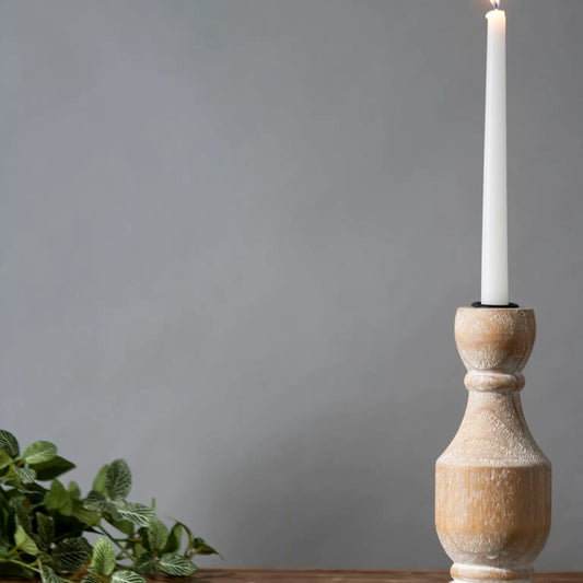 Large Wooden Candle Holder