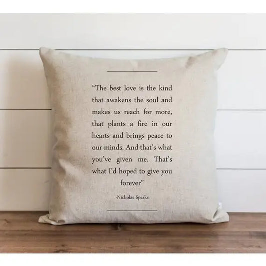 Book Quote Pillow